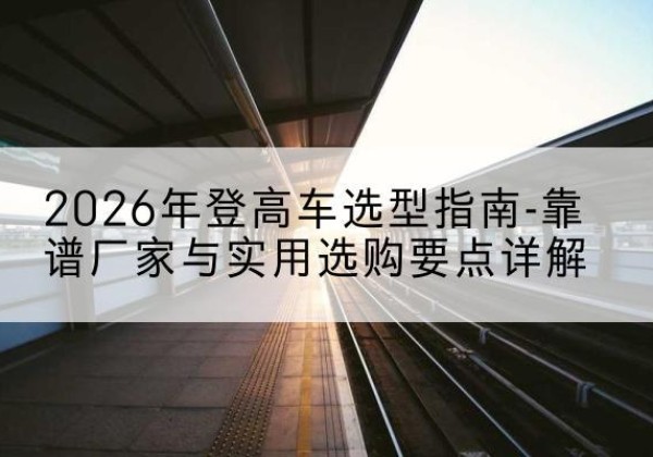 昭化登高车厂家推荐-2026年登高车选型指南-靠谱厂家与实用选购要点详解